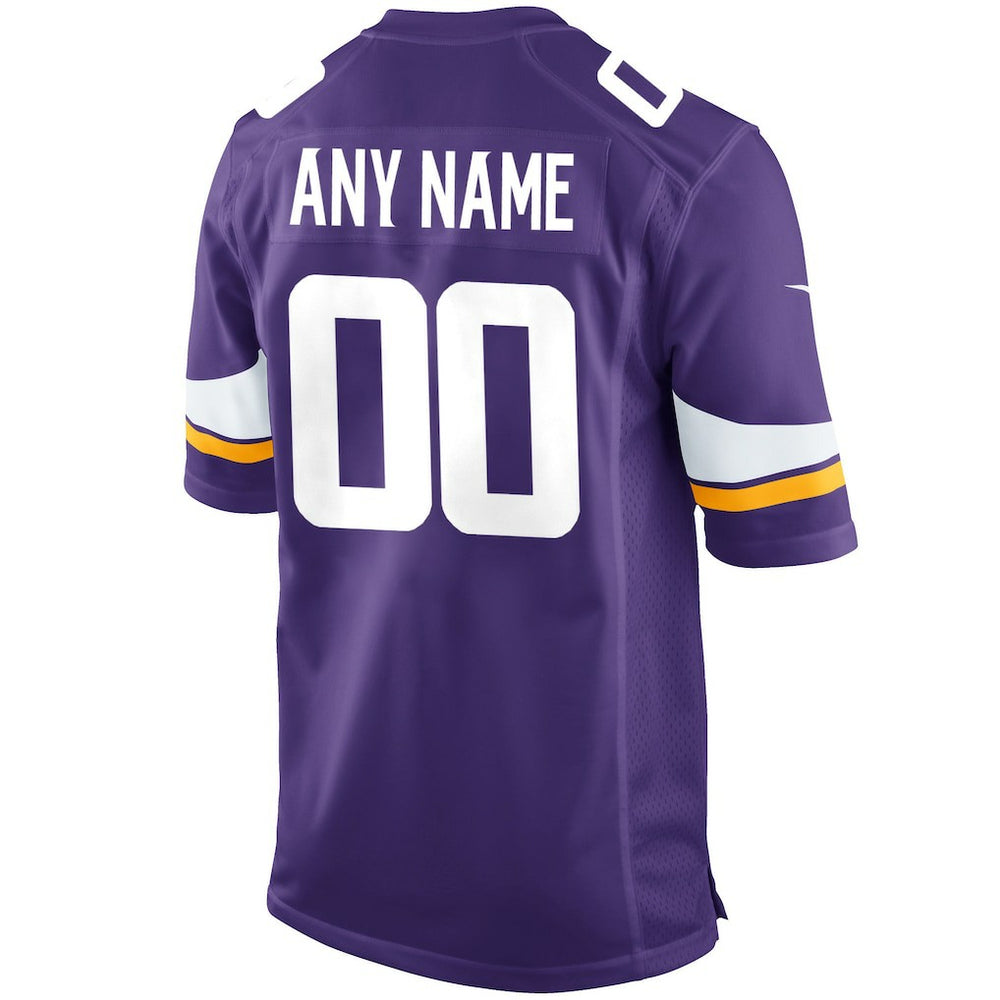 NFL Minnesota Vikings Custom Game Jersey - Purple