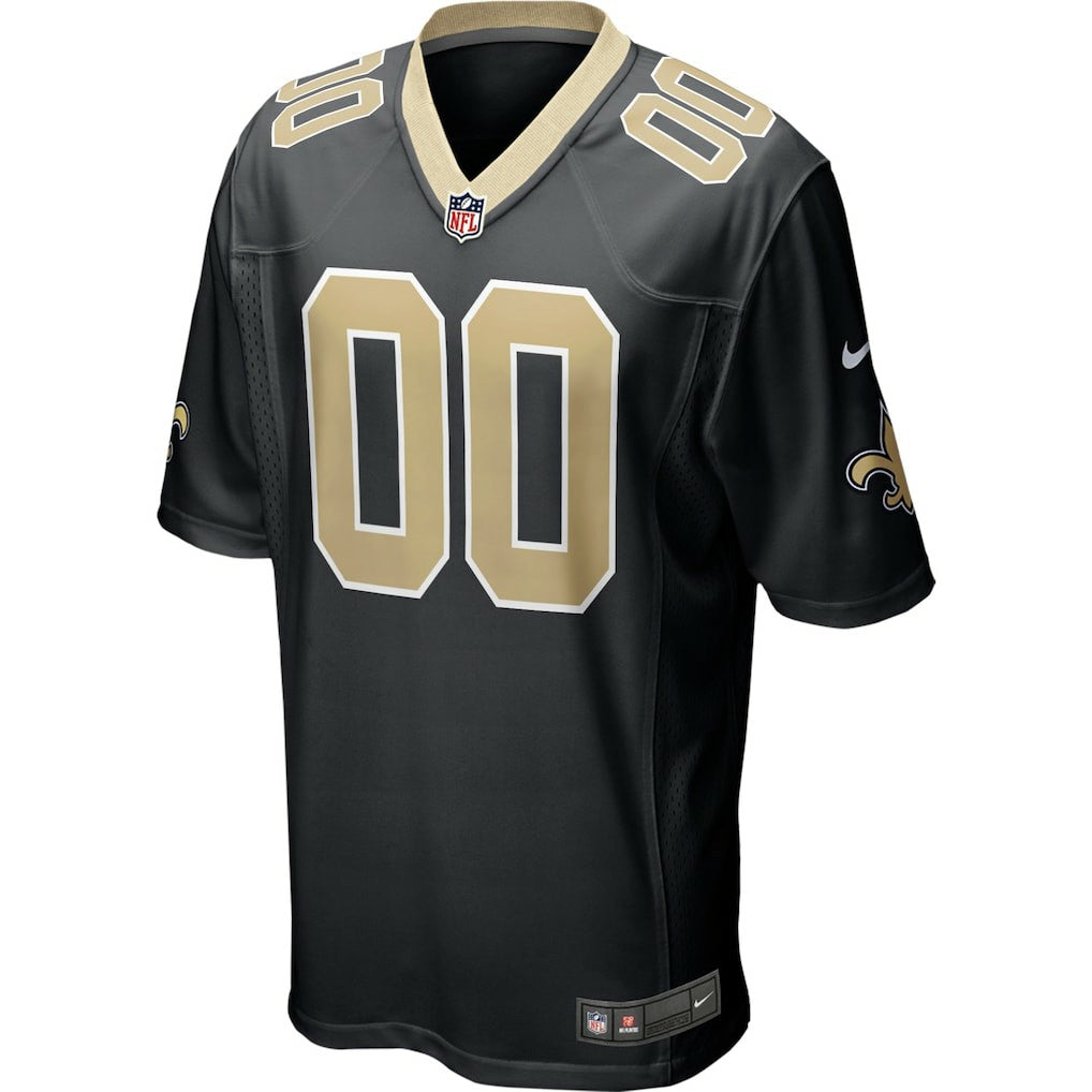 New Orleans Saints Custom Game Jersey Black