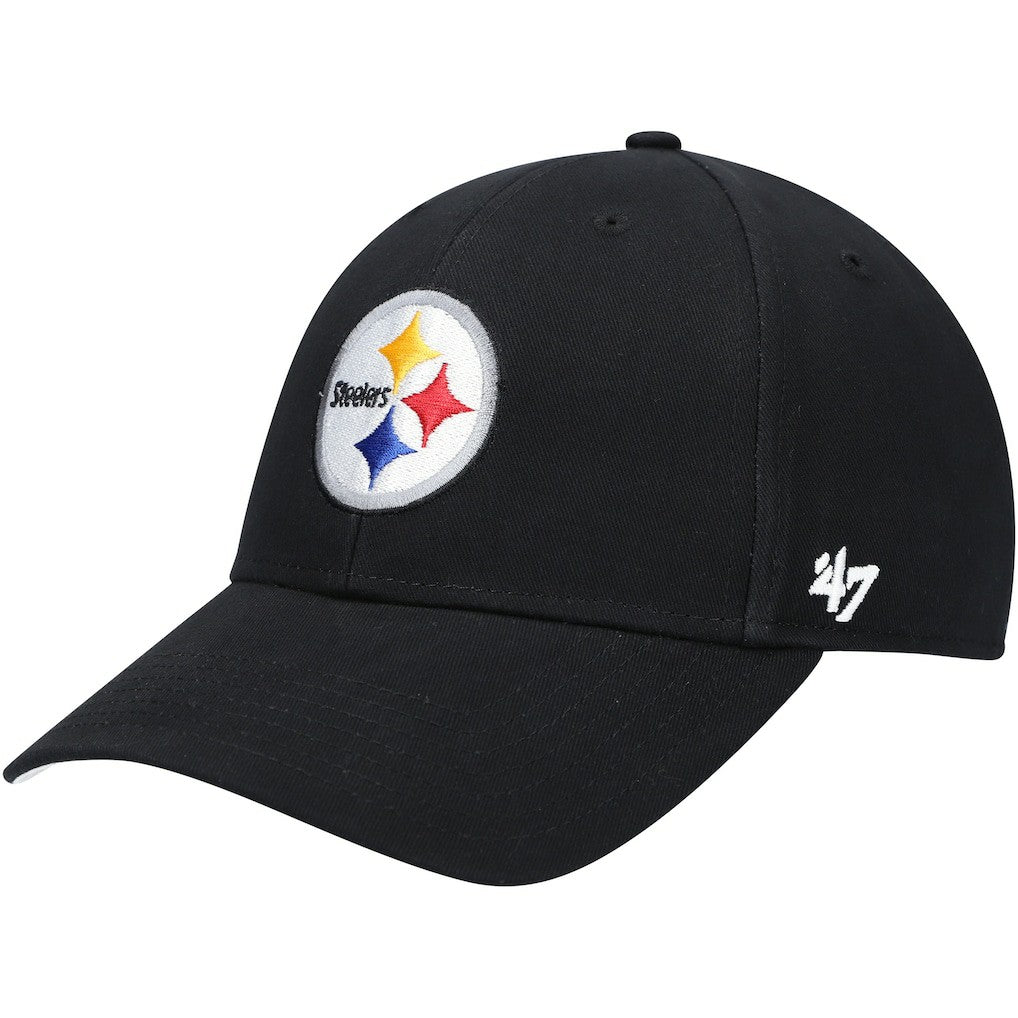 Pittsburgh Steelers '47 Youth Basic MVP Adjustable Hat Black