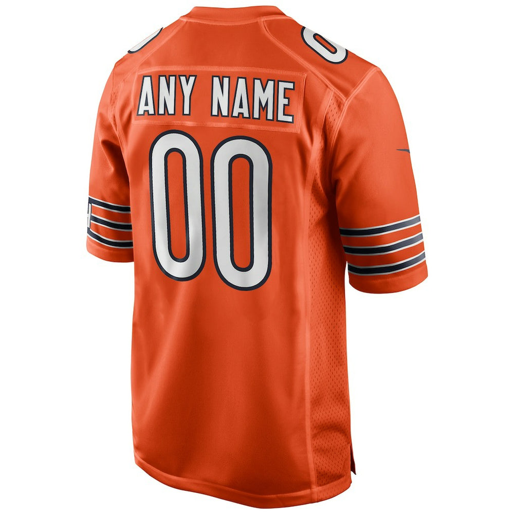 Chicago Bears Alternate Custom Game Jersey Orange