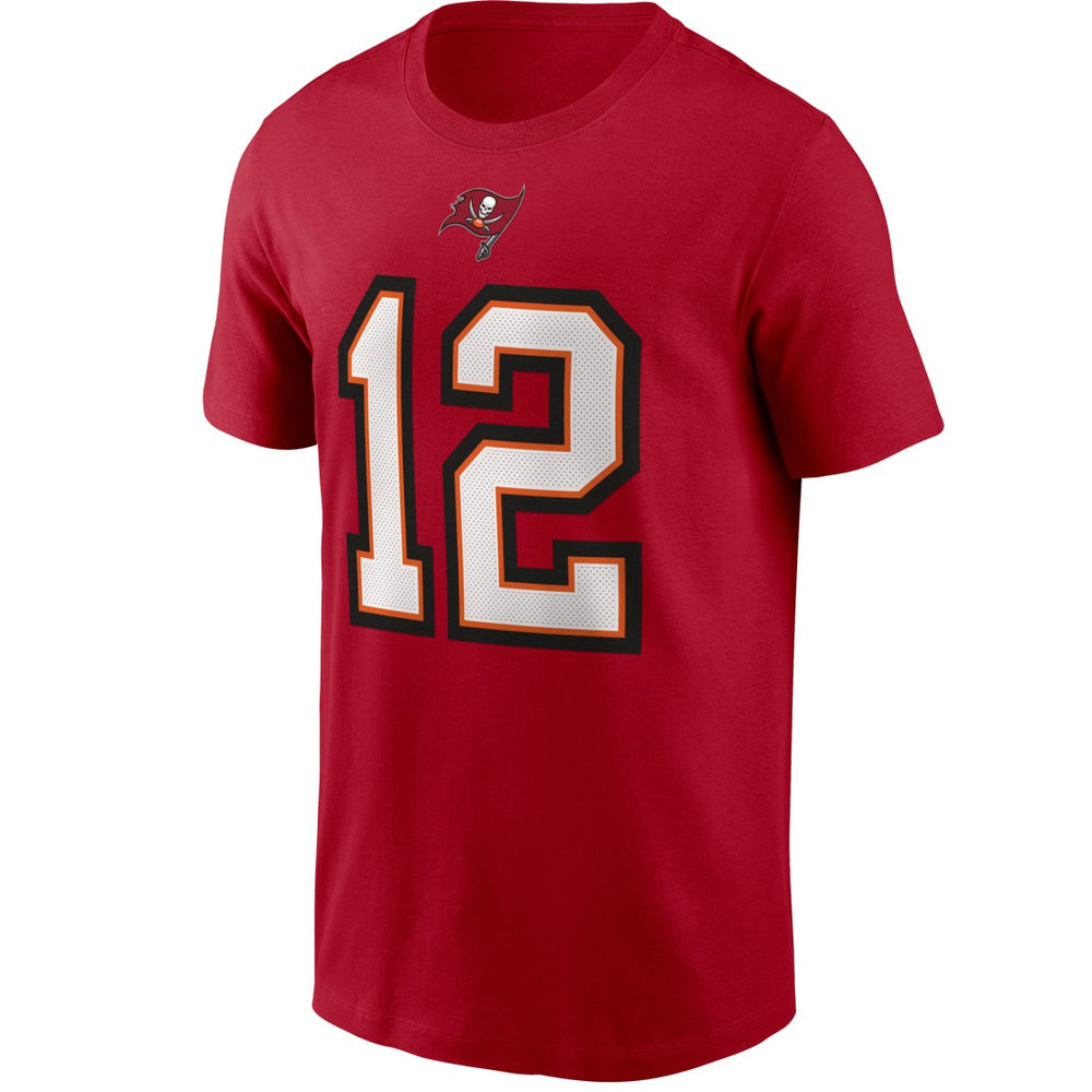 Tom Brady Tampa Bay Buccaneers Name & Number T-Shirt Red