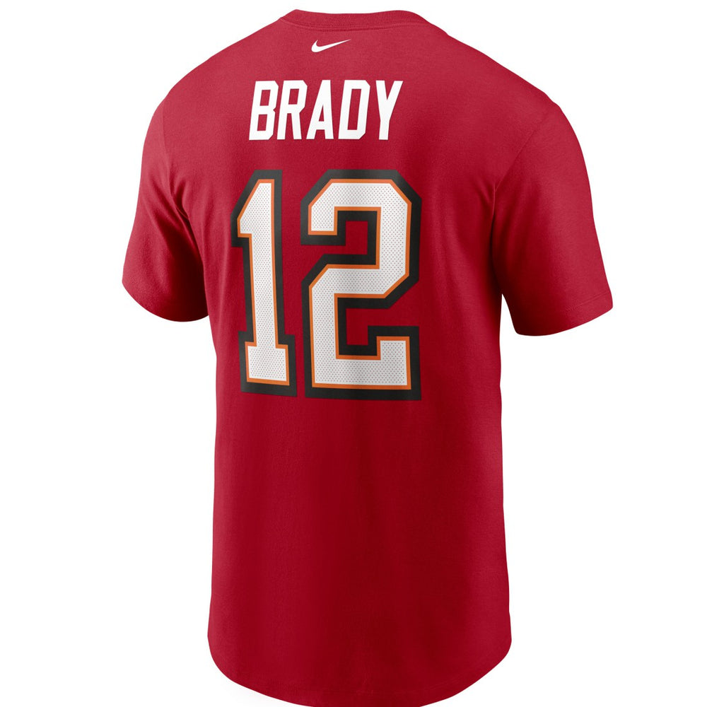 Tom Brady Tampa Bay Buccaneers Name & Number T-Shirt Red