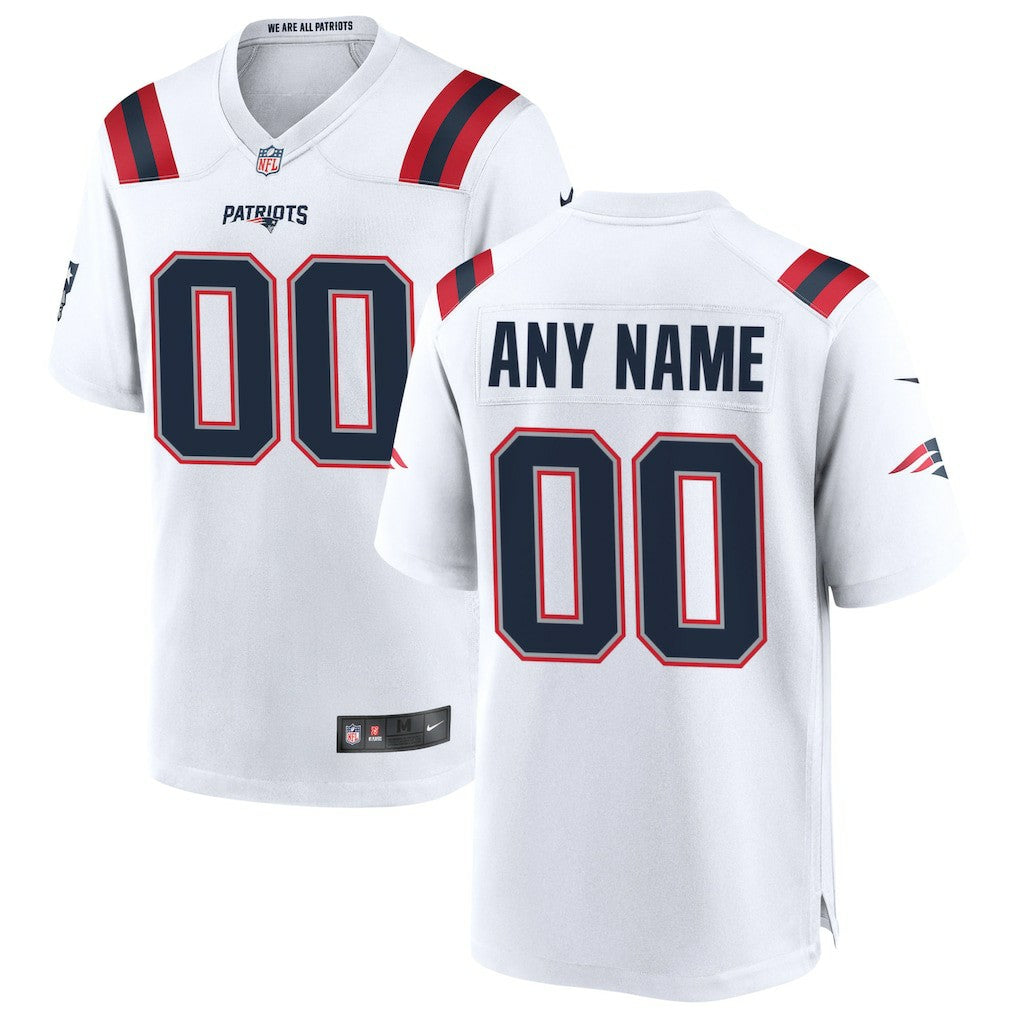 NFL New England Patriots Custom Game Jersey - White