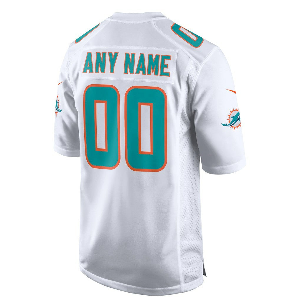 Miami Dolphins Custom Game Jersey White
