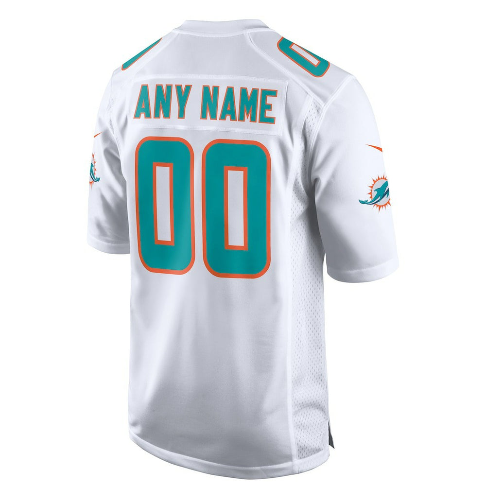 Miami Dolphins Custom Game Jersey White