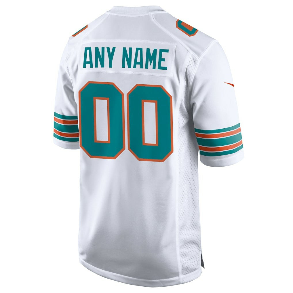 Miami Dolphins Alternate Custom Game Jersey White