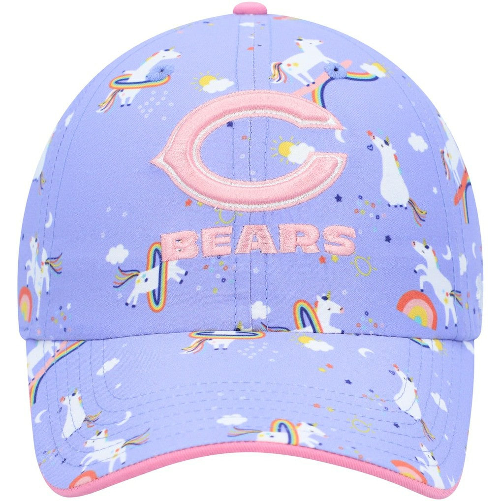Chicago Bears '47 Girls Preschool Unicorn Clean Up Adjustable Hat Purple