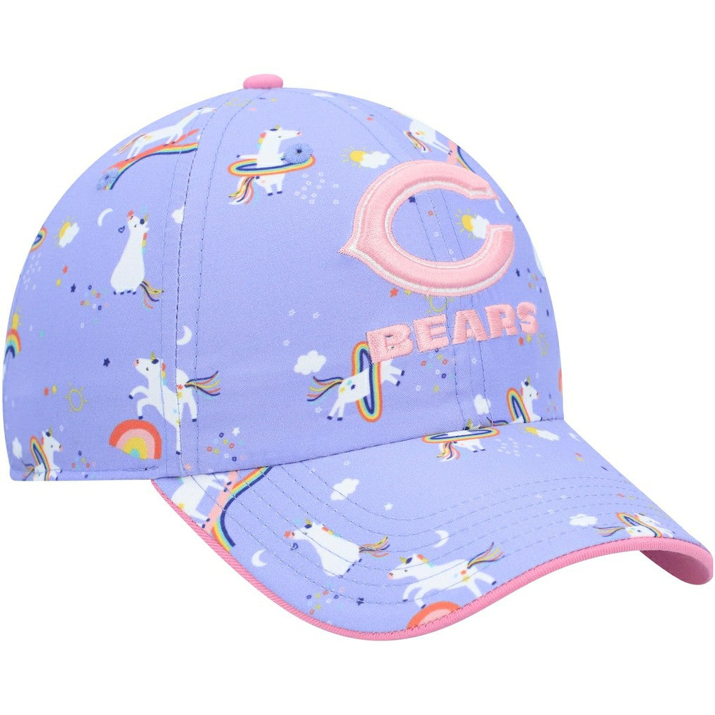 Chicago Bears '47 Girls Preschool Unicorn Clean Up Adjustable Hat Purple