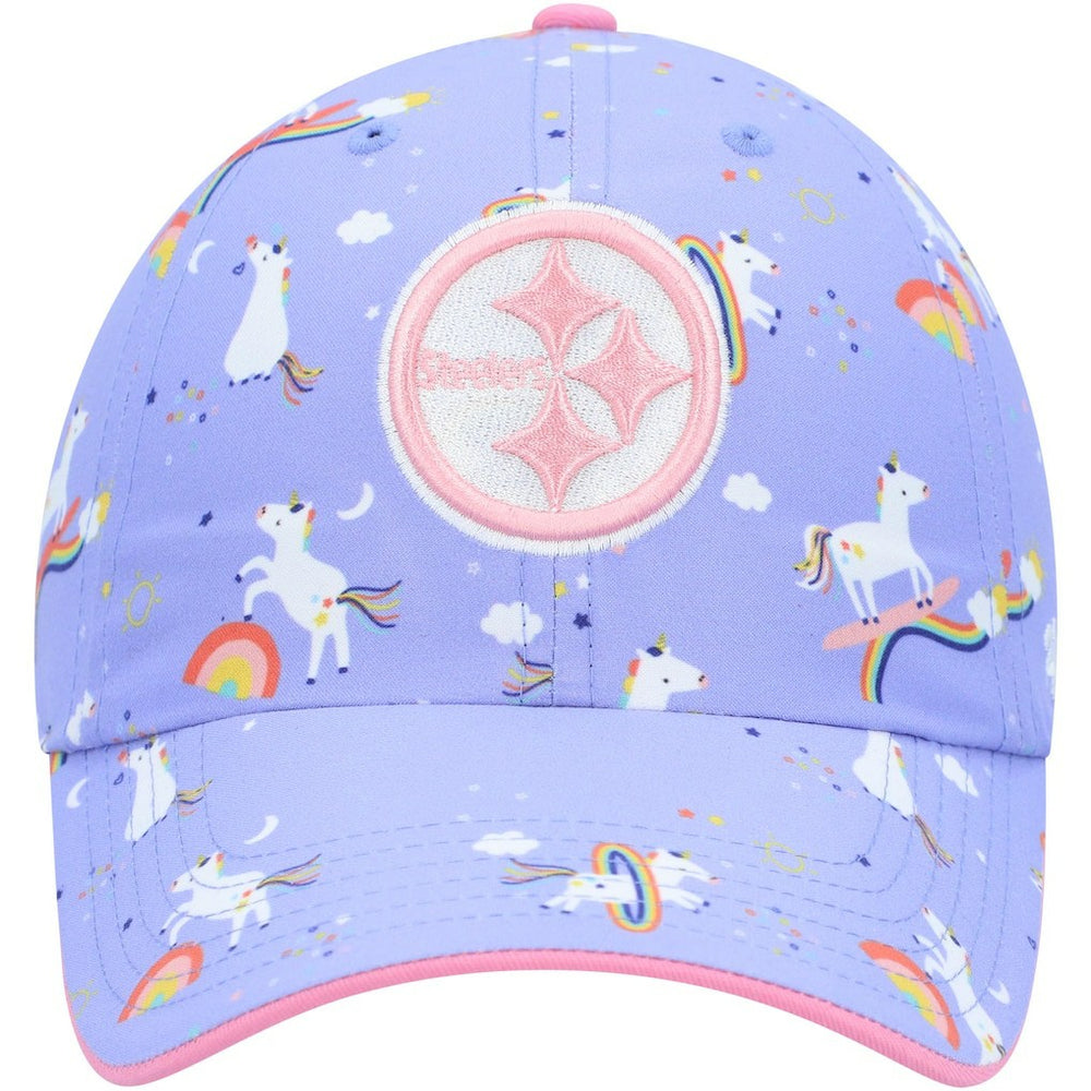 Pittsburgh Steelers '47 Girls Preschool Unicorn Clean Up Adjustable Hat Purple