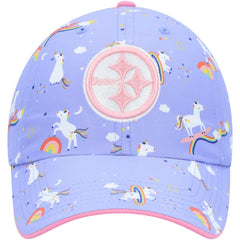 Pittsburgh Steelers '47 Girls Preschool Unicorn Clean Up Adjustable Hat Purple