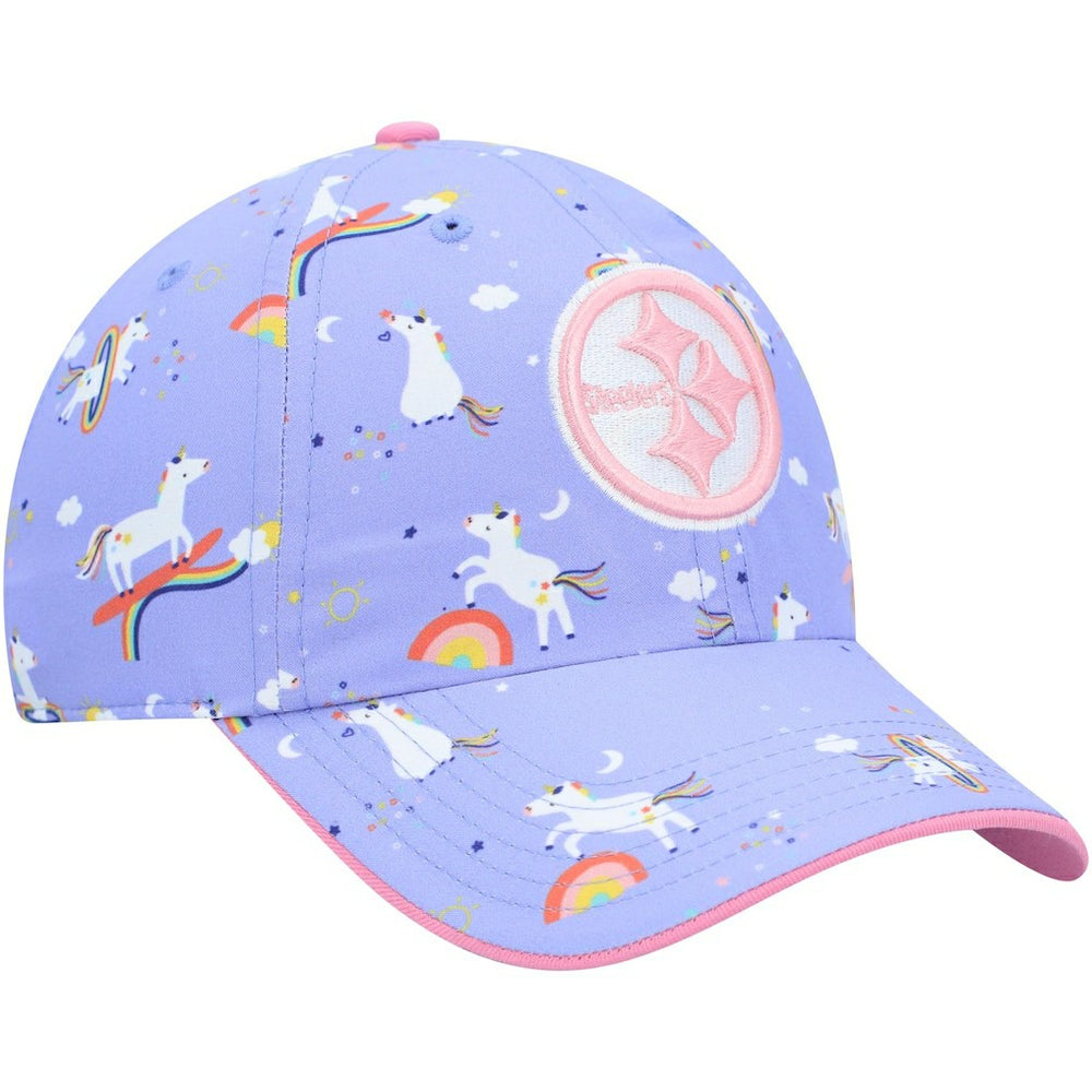 Pittsburgh Steelers '47 Girls Preschool Unicorn Clean Up Adjustable Hat Purple