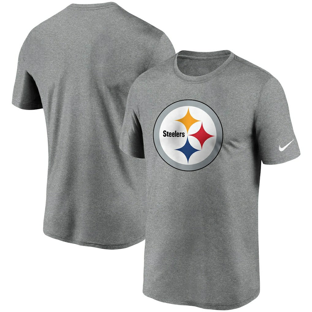 Pittsburgh Steelers Logo Essential Legend Performance T-Shirt Heathered Charcoal