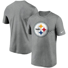 Pittsburgh Steelers Logo Essential Legend Performance T-Shirt Heathered Charcoal