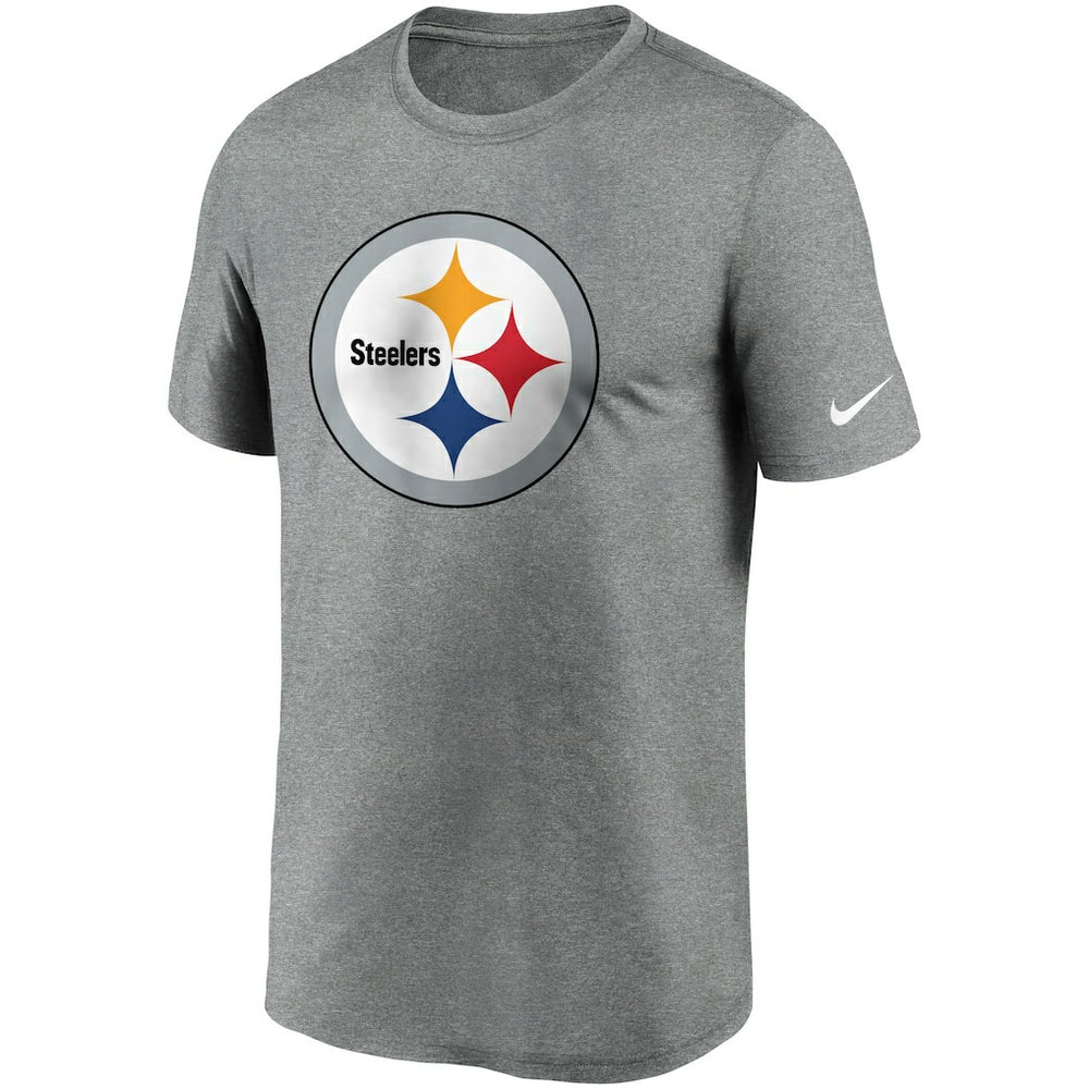 Pittsburgh Steelers Logo Essential Legend Performance T-Shirt Heathered Charcoal
