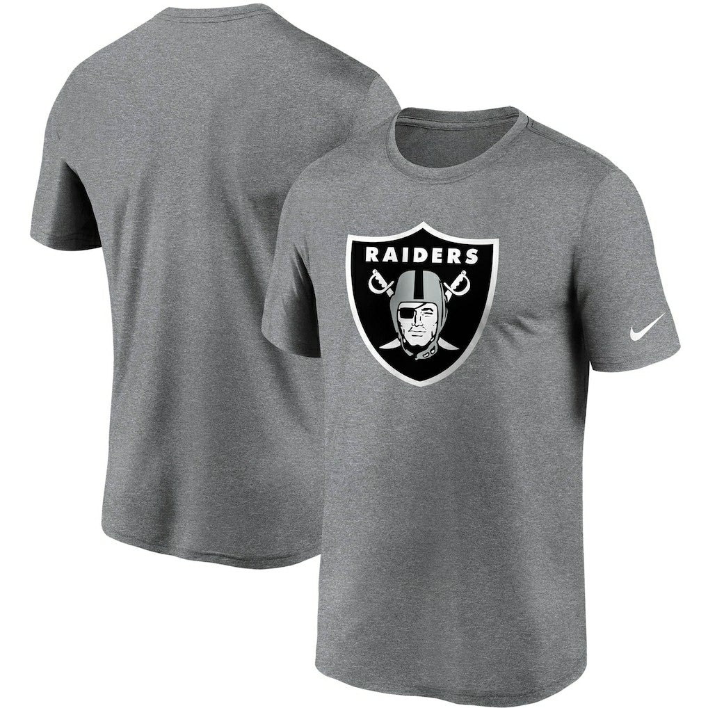 Las Vegas Raiders Logo Essential Legend Performance T-Shirt Heathered Charcoal