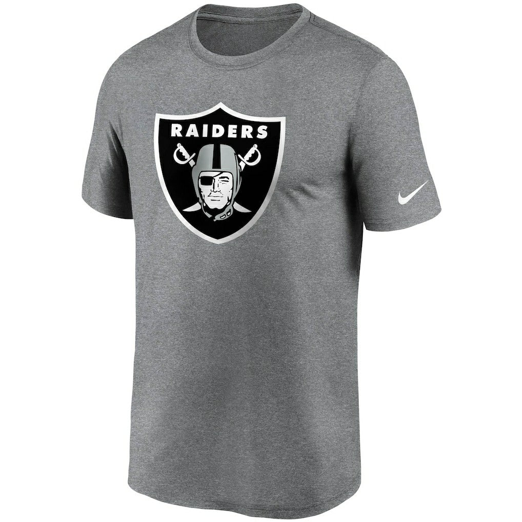 Las Vegas Raiders Logo Essential Legend Performance T-Shirt Heathered Charcoal