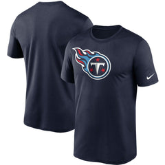 Tennessee Titans Logo Essential Legend Performance T-Shirt Navy