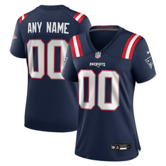 NFL New England Patriots Women's Custom Game Jersey - Navy