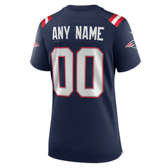 NFL New England Patriots Women's Custom Game Jersey - Navy