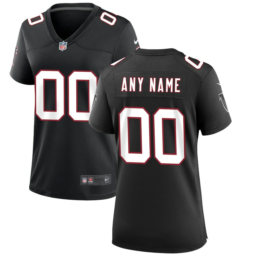 Atlanta Falcons Women's Throwback Custom Game Jersey Black