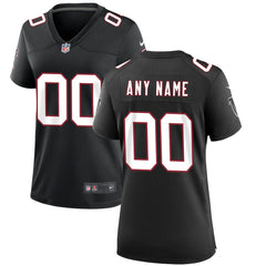 Atlanta Falcons Women's Throwback Custom Game Jersey Black