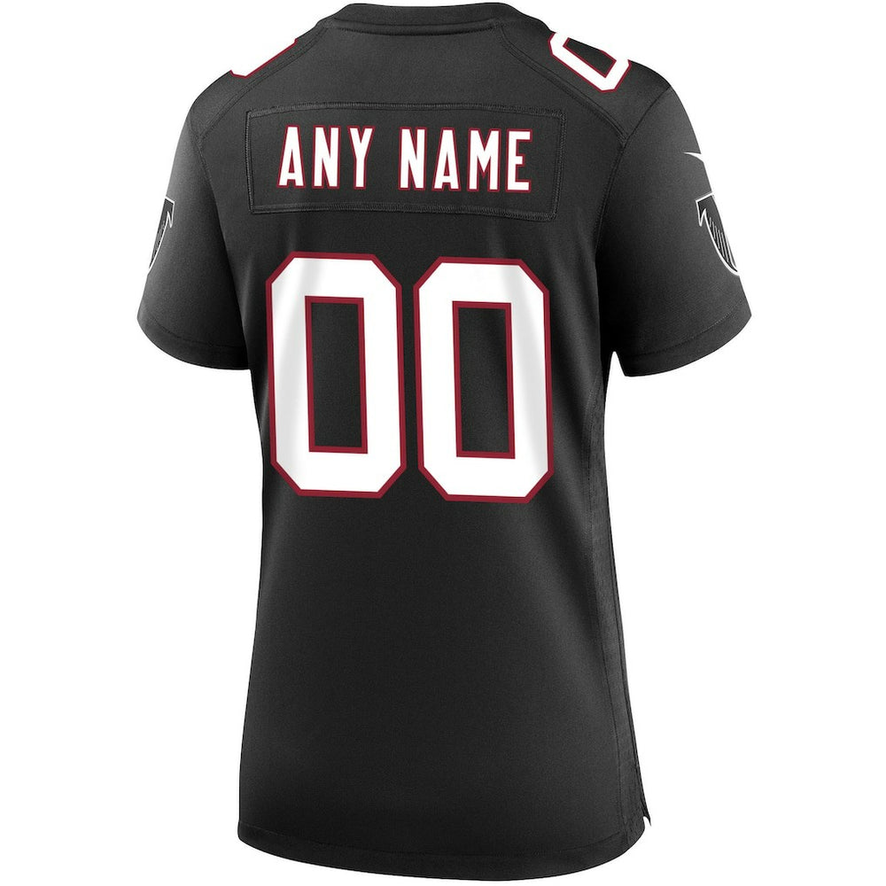 Atlanta Falcons Women's Throwback Custom Game Jersey Black