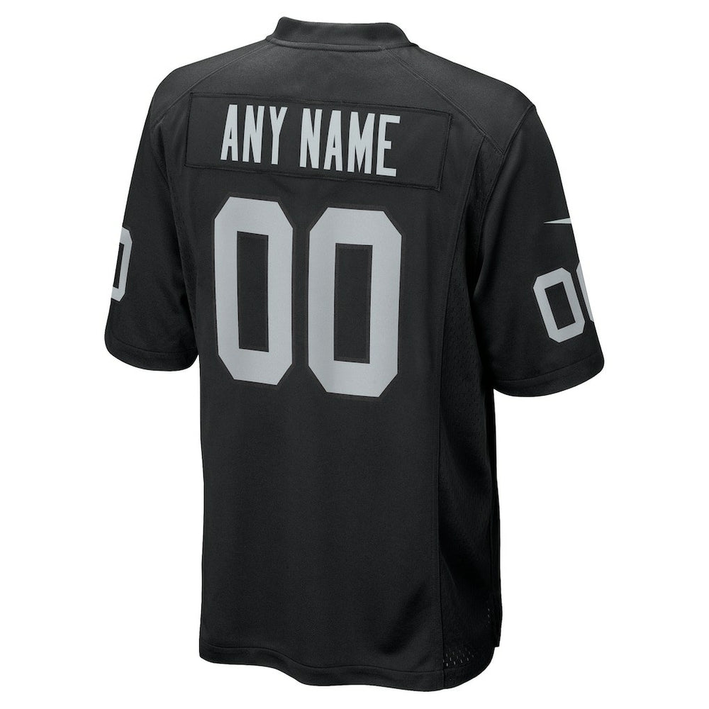Las Vegas Raiders Youth Custom Game Jersey Black