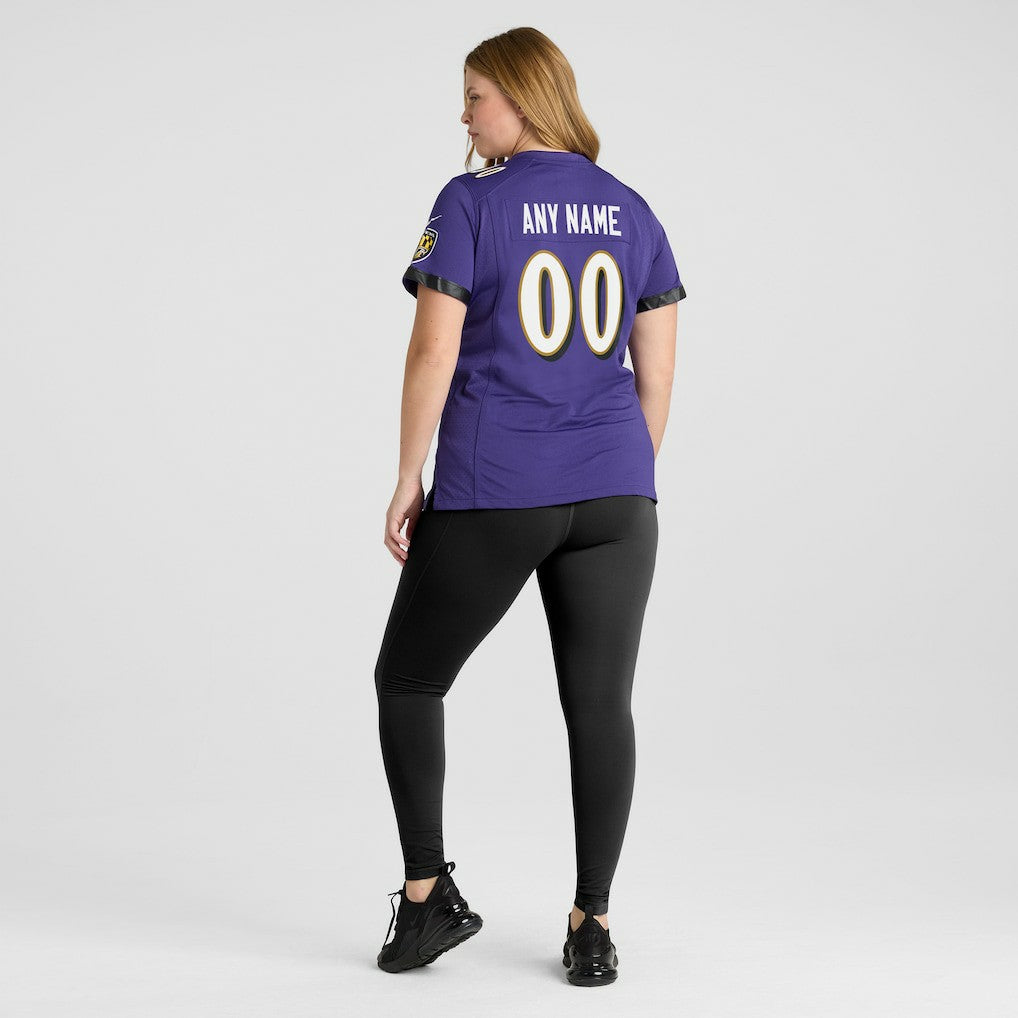 Baltimore Ravens Women's Custom Game Jersey Purple