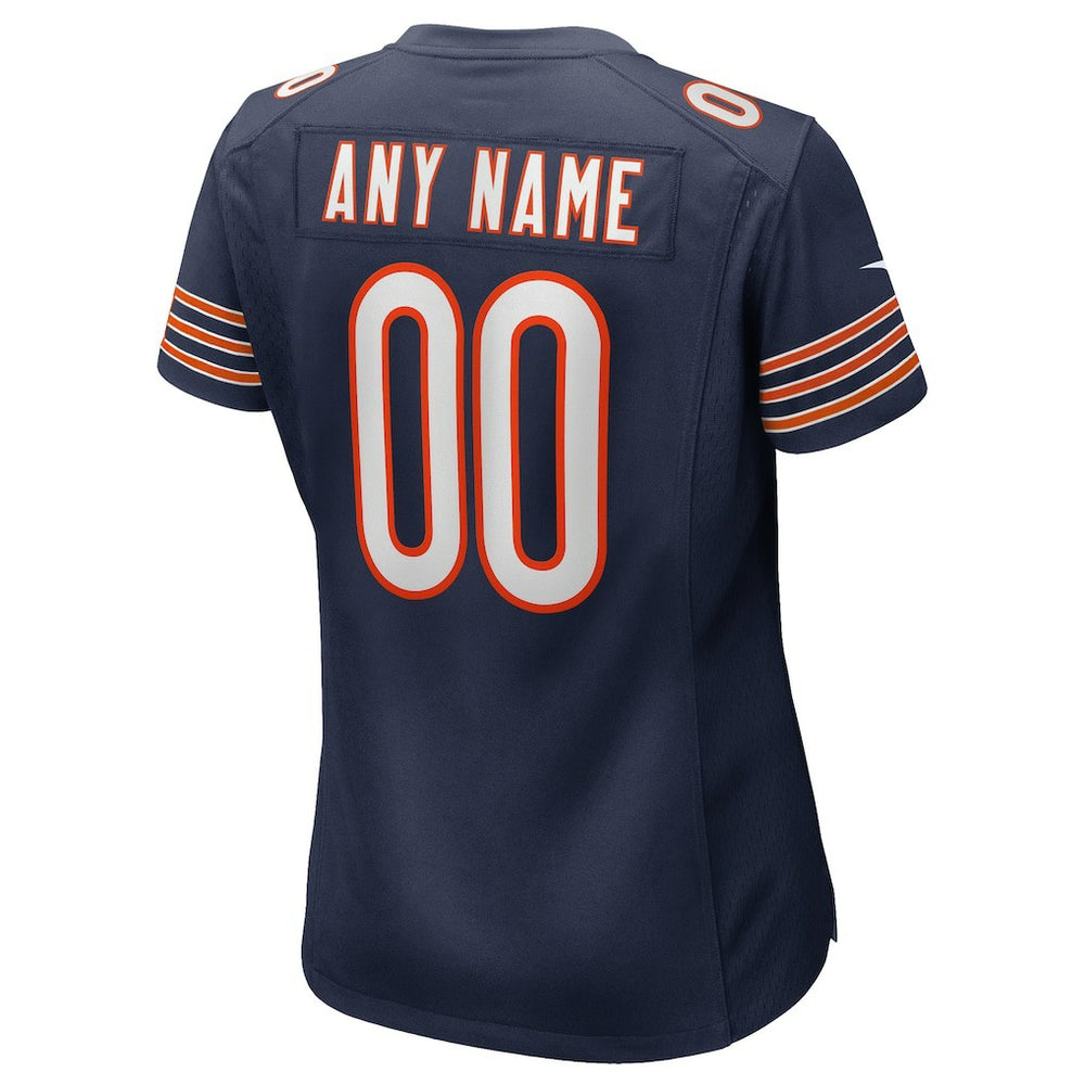 Chicago Bears Women's Custom Game Jersey Navy