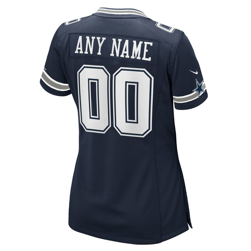 Dallas Cowboys Women's Custom Game Jersey Navy