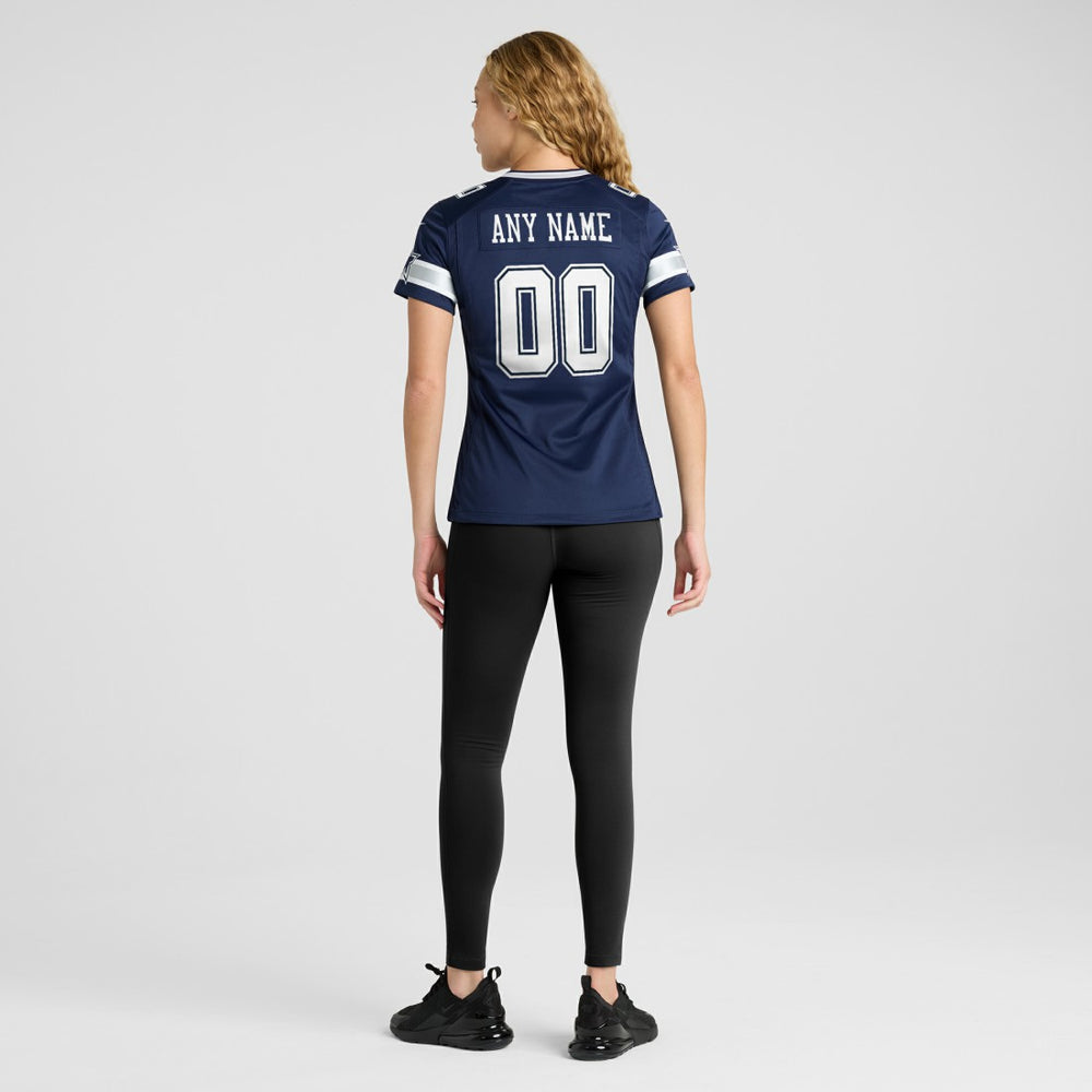 Dallas Cowboys Women's Custom Game Jersey Navy