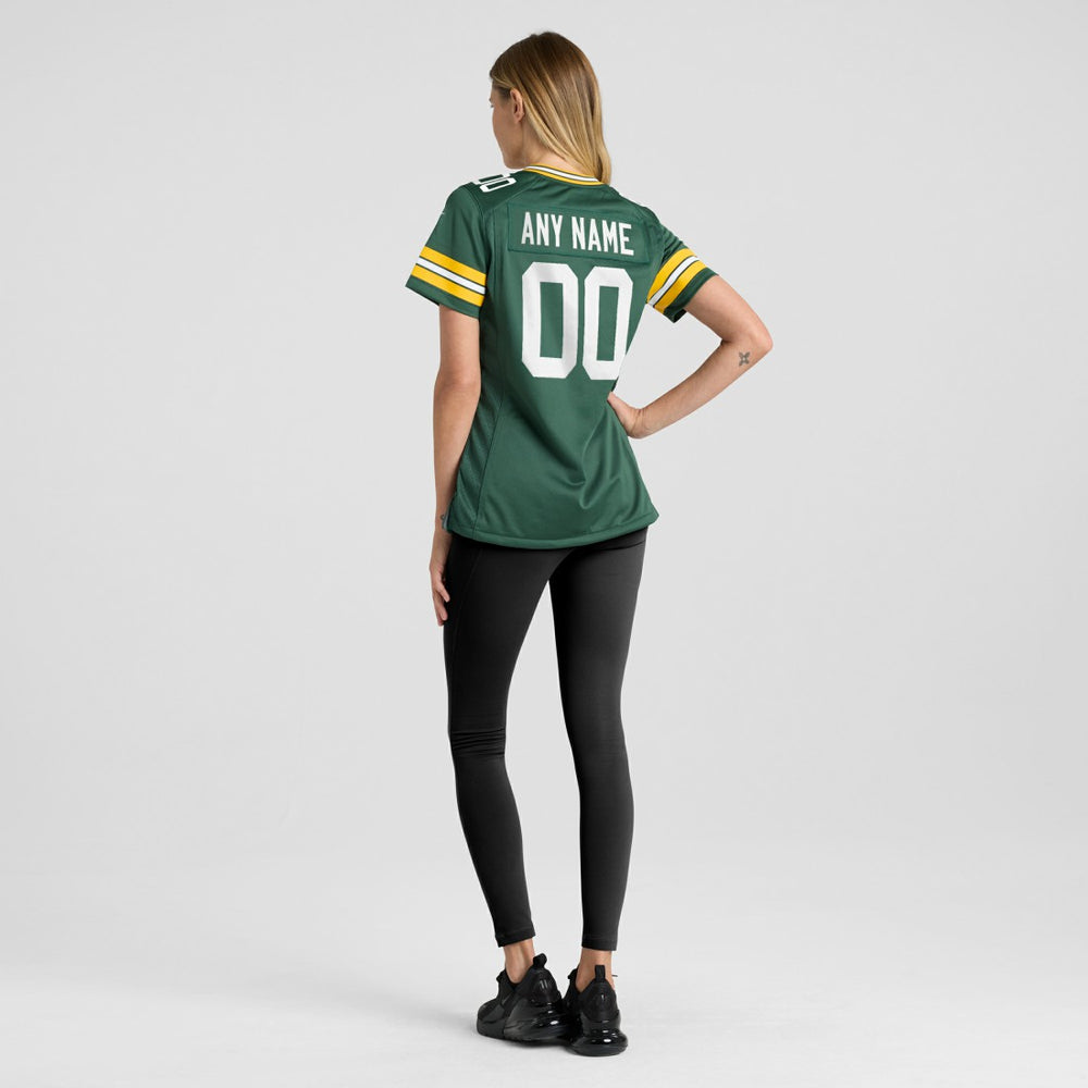 Green Bay Packers Women's Custom Game Jersey Green