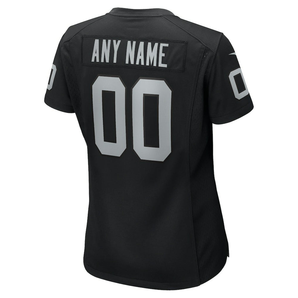 Las Vegas Raiders Women's Custom Game Jersey Black