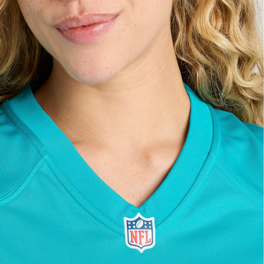 Miami Dolphins Women's Custom Game Jersey Aqua