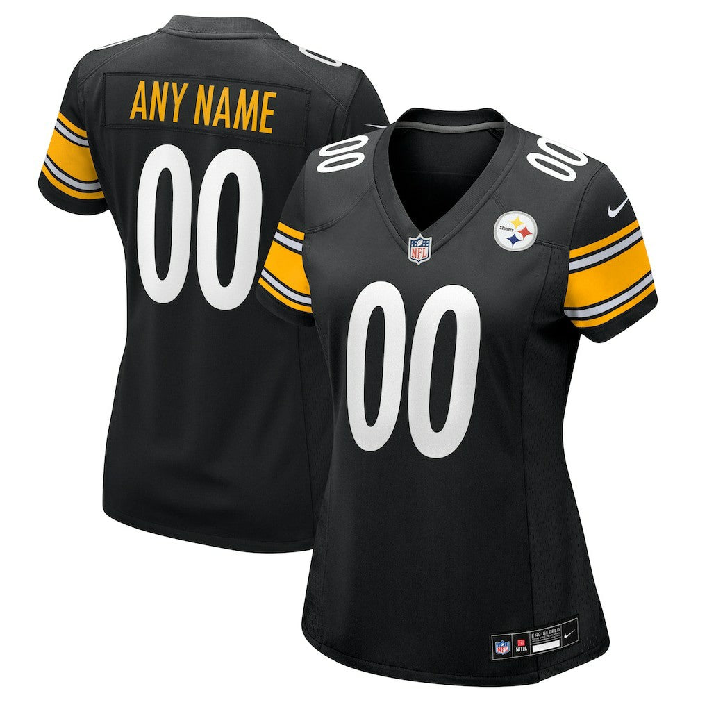 Pittsburgh Steelers Women's Custom Game Jersey Black