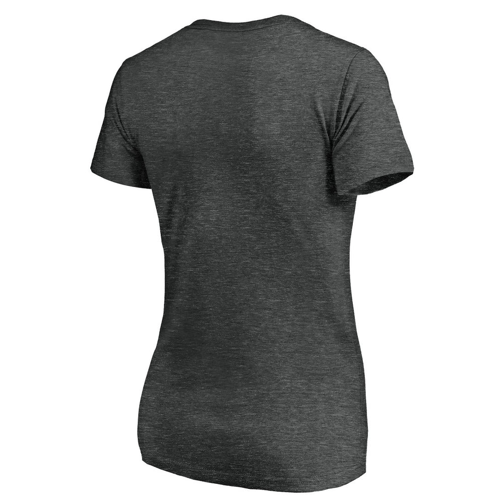 Tampa Bay Buccaneers Women's Primary Logo V-Neck T-Shirt Heather Gray