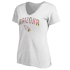 Arizona Cardinals Women's Floral Arch T-Shirt White
