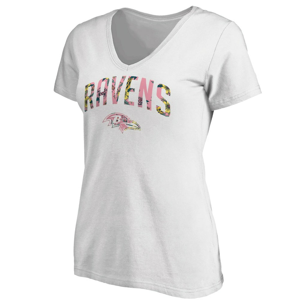 Baltimore Ravens Women's Floral Arch T-Shirt White