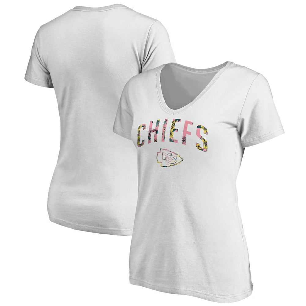Kansas City Chiefs Women's Floral Arch T-Shirt White