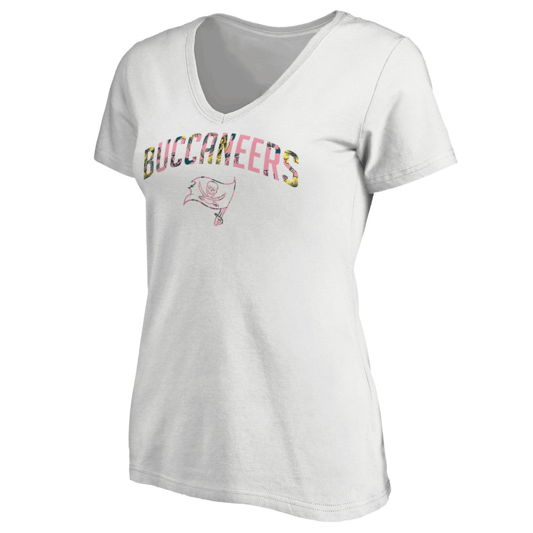 Tampa Bay Buccaneers Women's Floral Arch T-Shirt White