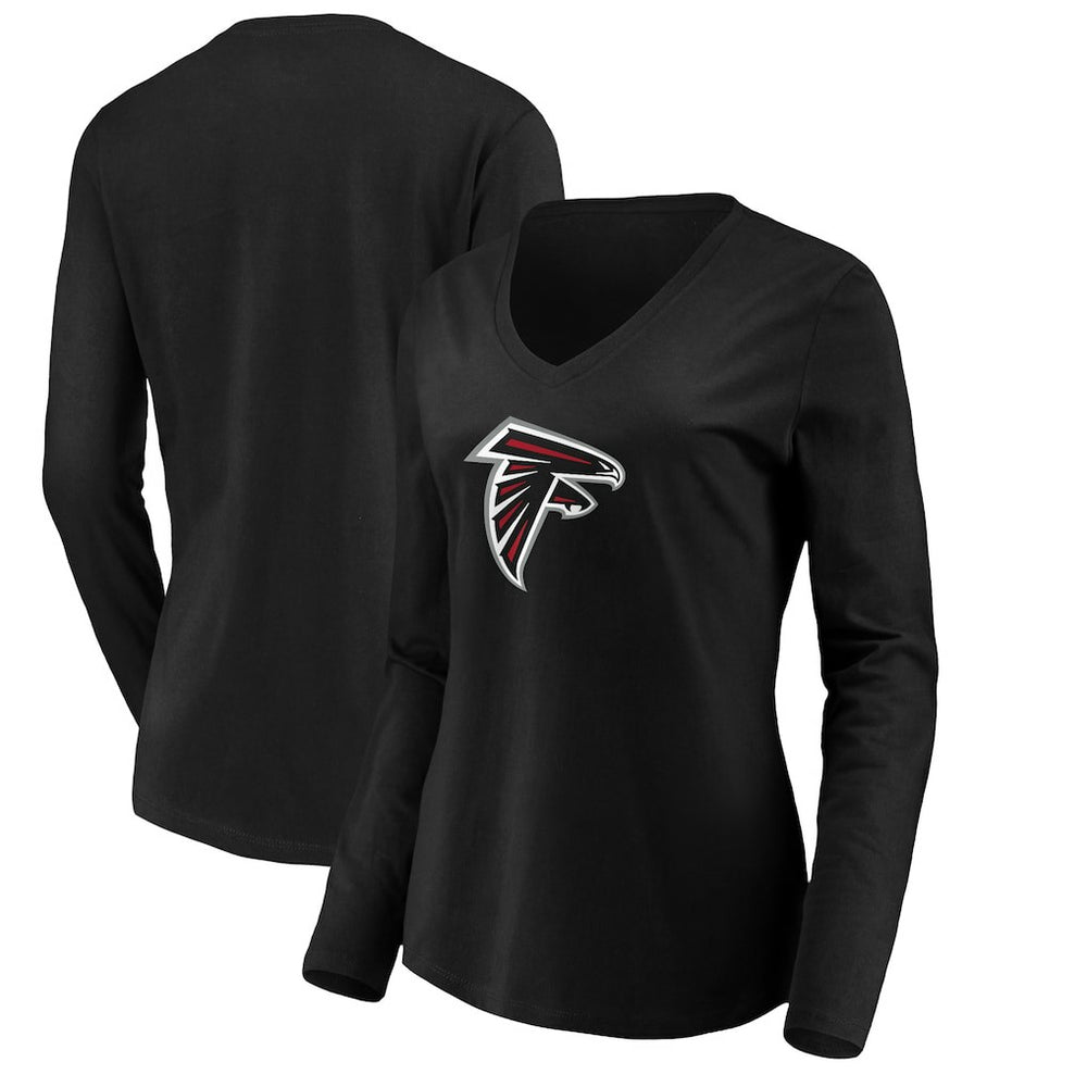 Atlanta Falcons Women's Primary Logo Long Sleeve T-Shirt Black