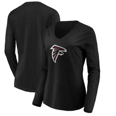 Atlanta Falcons Women's Primary Logo Long Sleeve T-Shirt Black