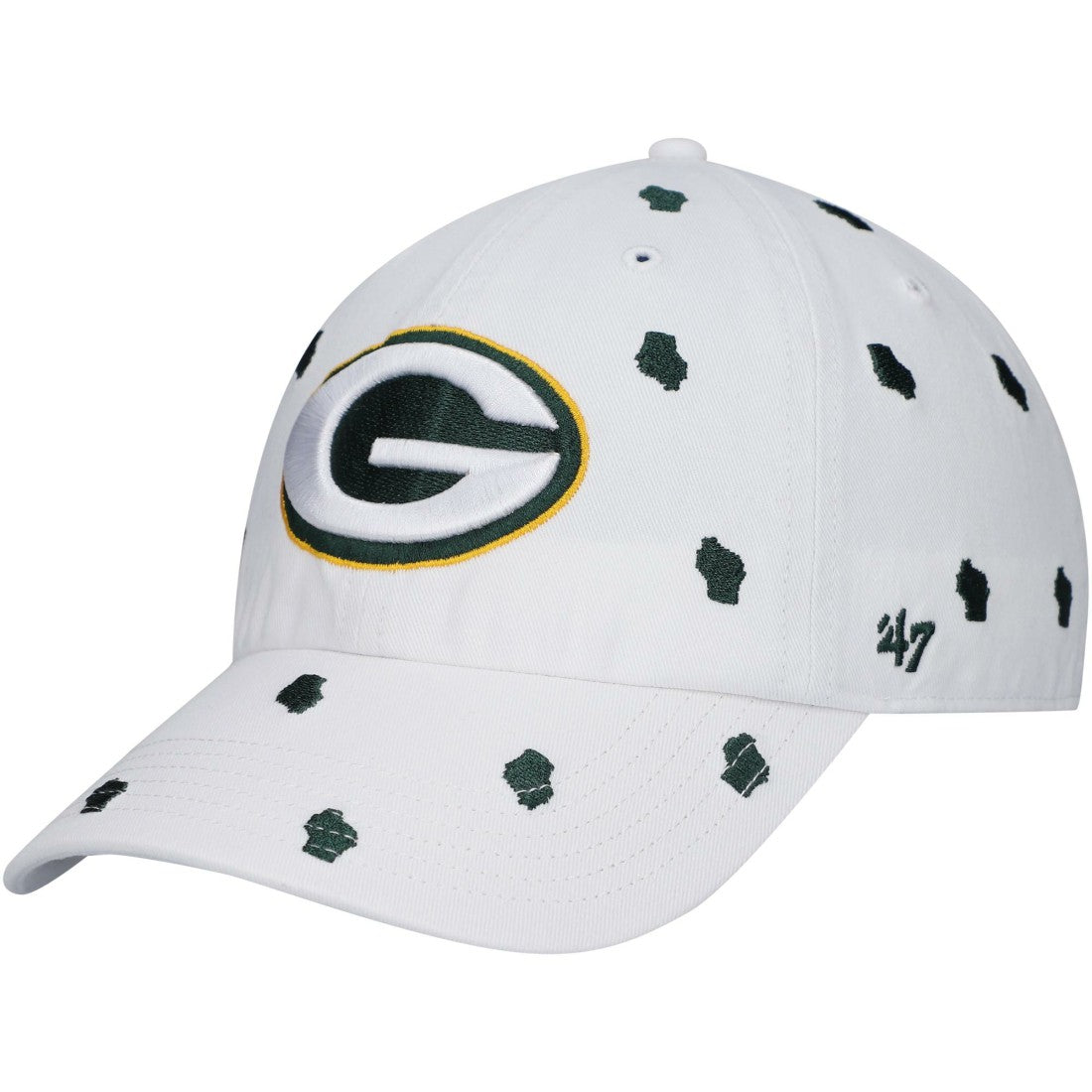 Green Bay Packers '47 Women's Confetti Clean Up Adjustable Hat White