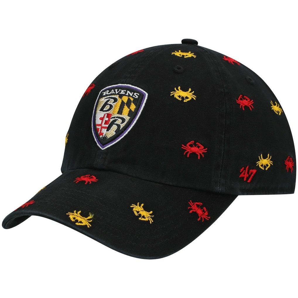 Baltimore Ravens '47 Women's Confetti Clean Up Adjustable Hat Black
