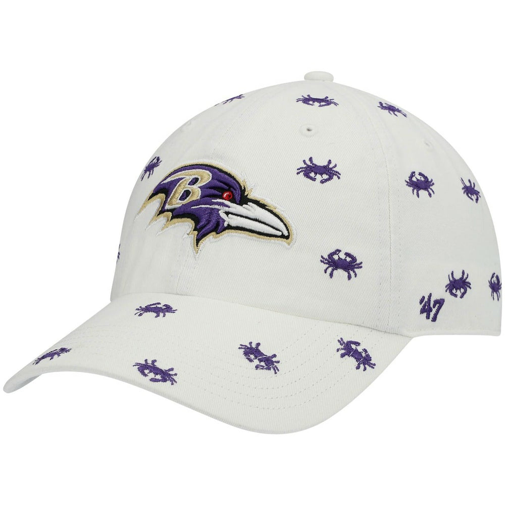 Baltimore Ravens '47 Women's Confetti Clean Up Adjustable Hat White