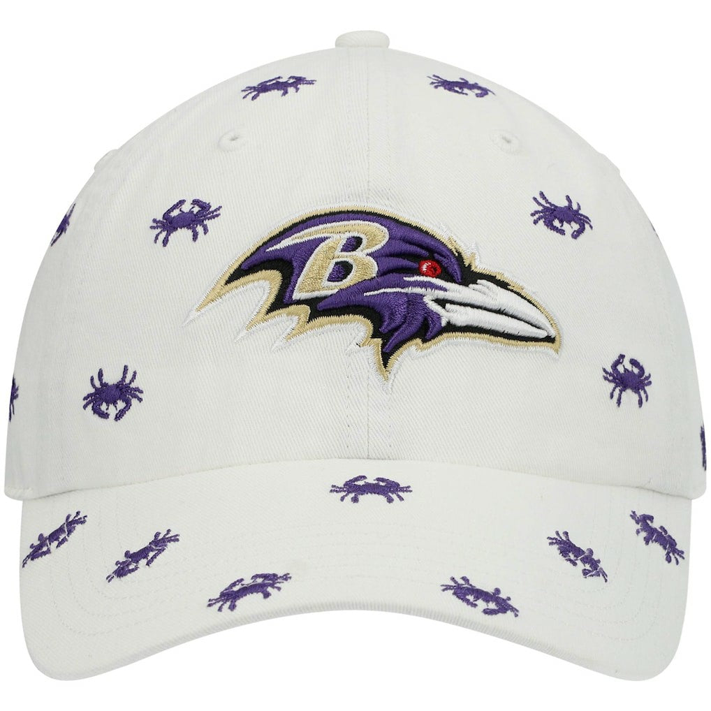 Baltimore Ravens '47 Women's Confetti Clean Up Adjustable Hat White