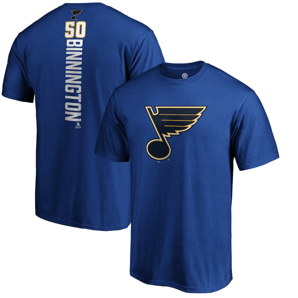 NHL Jordan Binnington St. Louis Blues Playmaker T-Shirt - Royal