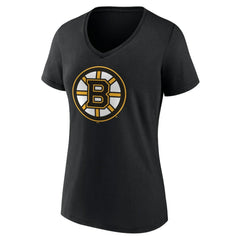 NHL David Pastrnak Boston Bruins Women's Playmaker V-Neck T-Shirt - Black