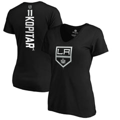 NHL Anze Kopitar Los Angeles Kings Women's Playmaker V-Neck T-Shirt - Black