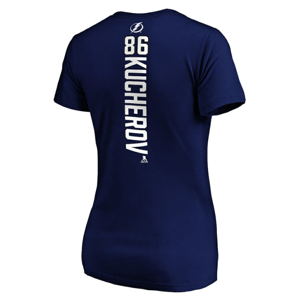 NHL Nikita Kucherov Tampa Bay Lightning Women's Playmaker V-Neck T-Shirt - Royal